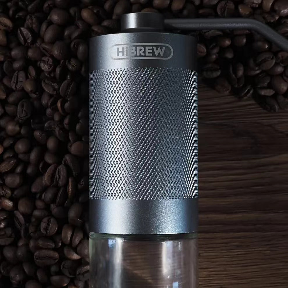 HiBREW G4A Portable Manual Coffee Grinder, 36mm Core, Metal Powder