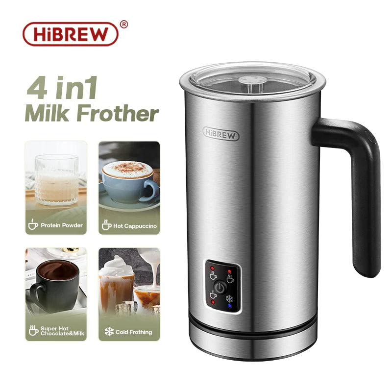 HiBREW 4 in 1 Multiple Capsule Coffee Maker Full Automatic With Hot & Cold  Milk Foaming