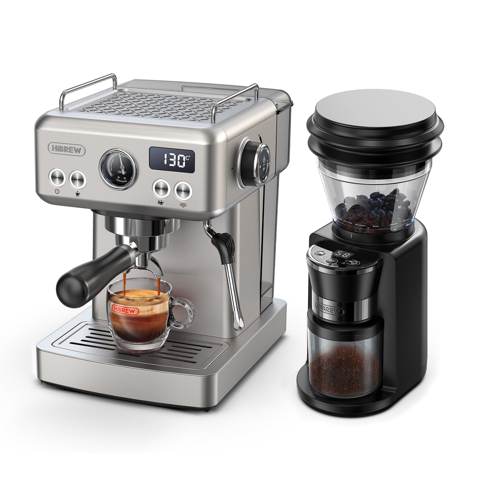 HiBREW  Semi Automatic Espresso Coffee Machine Temperature Adjustable H10A
